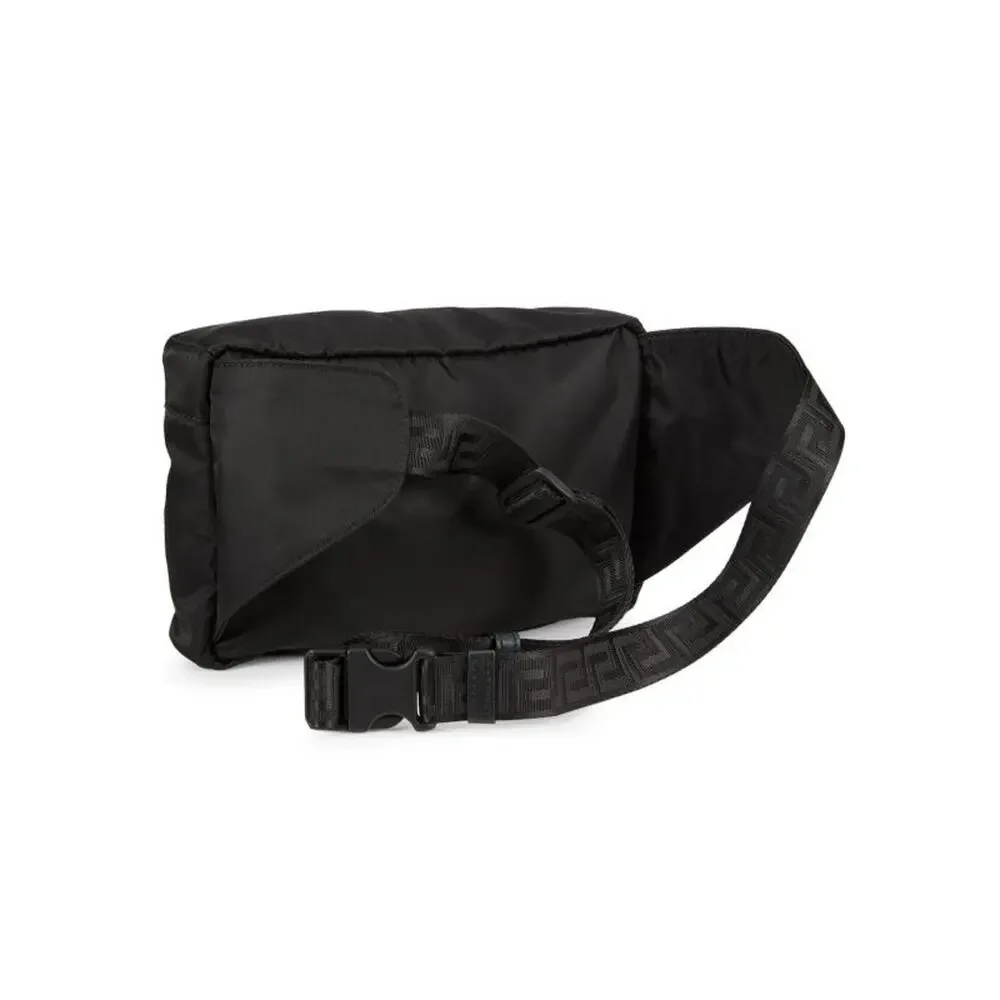 NWT Versace La Medusa Pallazo Black Nylon Fanny Pack Bum Belt Sling Bag $900